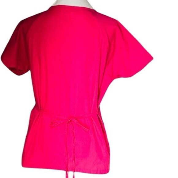 (2) Butter Soft by UA set of (2) scrub tops size Small . Gray & pink - Picture 9 of 12